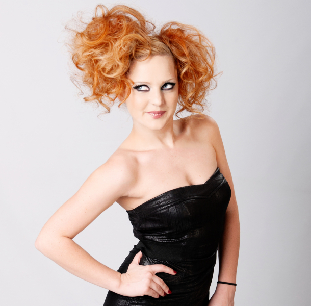 Des Moines Funky Curly Red Hair in Pigtails @ Salon TEC | hair salon West Des  Moines, Van Meter